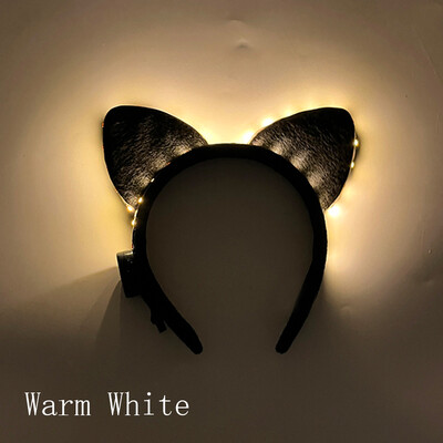 Αυτιά γάτας LED Headband Cute Light up Headband φωτεινές φανταχτερές ζώνες μαλλιών για νυχτερινά κέντρα διασκέδασης rave Party Concert Αξεσουάρ μαλλιών