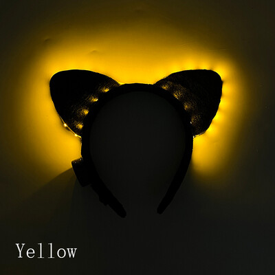 Αυτιά γάτας LED Headband Cute Light up Headband φωτεινές φανταχτερές ζώνες μαλλιών για νυχτερινά κέντρα διασκέδασης rave Party Concert Αξεσουάρ μαλλιών