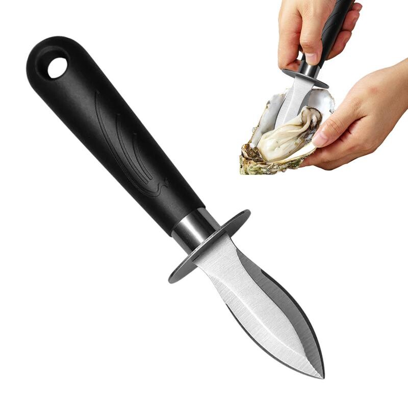 1 vnt nešiojamas nerūdijančio plieno jūros šukučių šukučių peilis su rankena Austrių peiliai aštriais kraštais Shucker Shell jūros gėrybių atidarytuvas