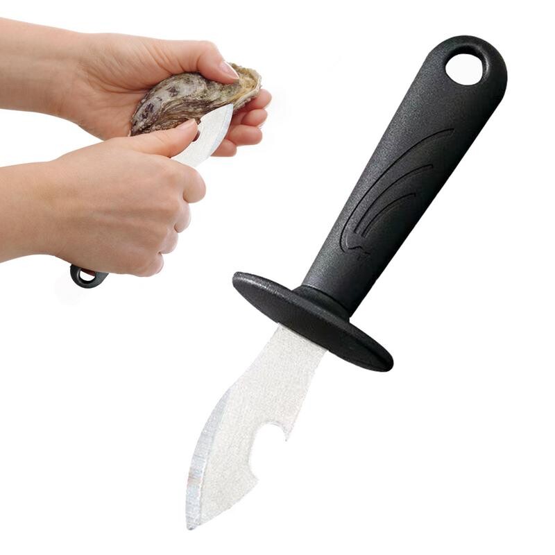 1 vnt nešiojamas nerūdijančio plieno jūros šukučių šukučių peilis su rankena Austrių peiliai aštriais kraštais Shucker Shell jūros gėrybių atidarytuvas