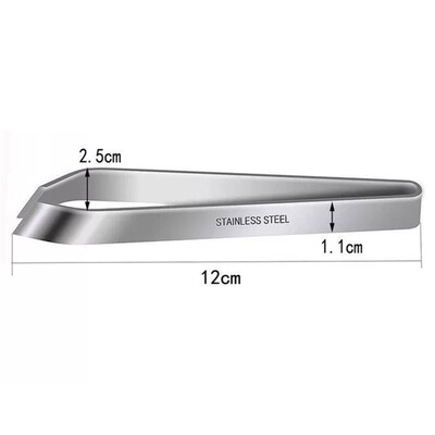 2Gb Zivju kaulu pincetes Nerūsējošā tērauda plakanas slīpās knaibles Knaibles Matu knaibles Pin Kaulu noņemšana Jūras velšu noņemšanas Klips virtuves rīks