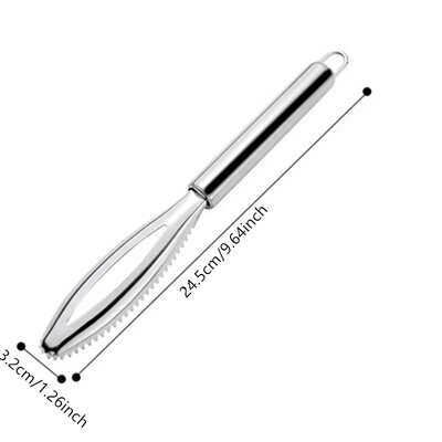 Jauni Stainles Zivju svari Kasīšanas rīves Ātrs tīrīšanas līdzeklis Noņemt ādas birsti Tīrīšana Skrāpis Mizotājs Kaulu skalu knaibles pincetes rīks