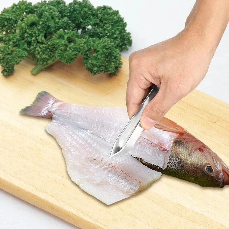 Jauni Stainles Zivju svari Kasīšanas rīves Ātrs tīrīšanas līdzeklis Noņemt ādas birsti Tīrīšana Skrāpis Mizotājs Kaulu skalu knaibles pincetes rīks