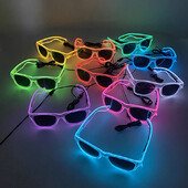 1PC Light Up LED Glasses Glow Γυαλιά ηλίου EL Wire Neon Glasses Glow in The Dark Supplies Neon Party Favors for Kids Adults