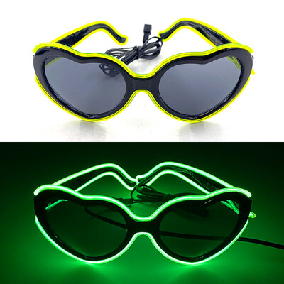 1PC Light Up LED Glasses Glow Γυαλιά ηλίου EL Wire Neon Glasses Glow in The Dark Supplies Neon Party Favors for Kids Adults