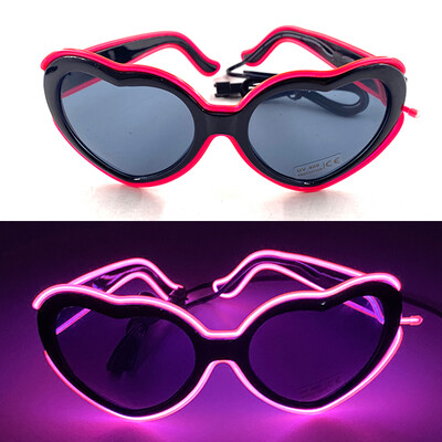 1PC Light Up LED Glasses Glow Γυαλιά ηλίου EL Wire Neon Glasses Glow in The Dark Supplies Neon Party Favors for Kids Adults