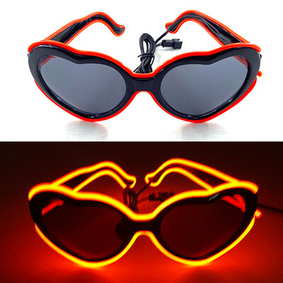 1PC Light Up LED Glasses Glow Γυαλιά ηλίου EL Wire Neon Glasses Glow in The Dark Supplies Neon Party Favors for Kids Adults
