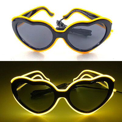 1PC Light Up LED Glasses Glow Γυαλιά ηλίου EL Wire Neon Glasses Glow in The Dark Supplies Neon Party Favors for Kids Adults