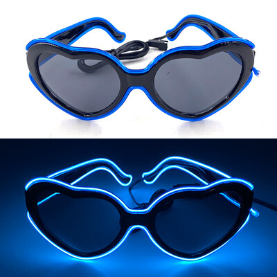 1PC Light Up LED Glasses Glow Γυαλιά ηλίου EL Wire Neon Glasses Glow in The Dark Supplies Neon Party Favors for Kids Adults
