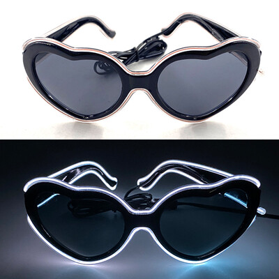 1PC Light Up LED Glasses Glow Γυαλιά ηλίου EL Wire Neon Glasses Glow in The Dark Supplies Neon Party Favors for Kids Adults