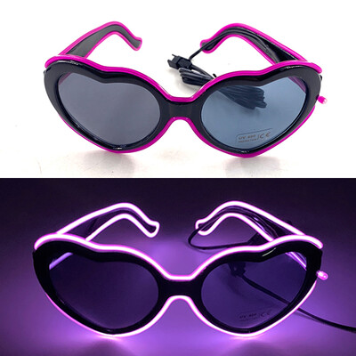 1PC Light Up LED Glasses Glow Γυαλιά ηλίου EL Wire Neon Glasses Glow in The Dark Supplies Neon Party Favors for Kids Adults