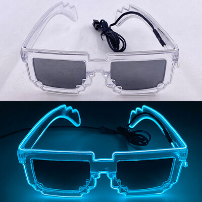 1PC Light Up LED Glasses Glow Γυαλιά ηλίου EL Wire Neon Glasses Glow in The Dark Supplies Neon Party Favors for Kids Adults