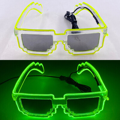 1PC Light Up LED Glasses Glow Γυαλιά ηλίου EL Wire Neon Glasses Glow in The Dark Supplies Neon Party Favors for Kids Adults