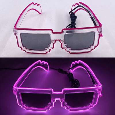 1PC Light Up LED Glasses Glow Γυαλιά ηλίου EL Wire Neon Glasses Glow in The Dark Supplies Neon Party Favors for Kids Adults