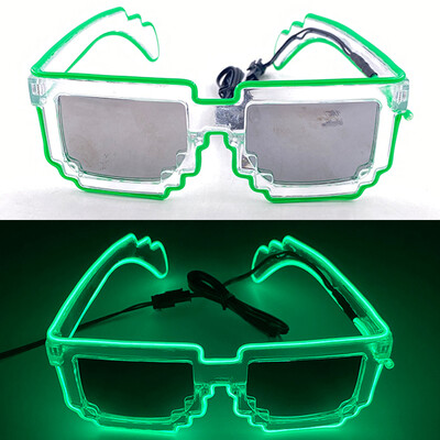 1PC Light Up LED Glasses Glow Γυαλιά ηλίου EL Wire Neon Glasses Glow in The Dark Supplies Neon Party Favors for Kids Adults