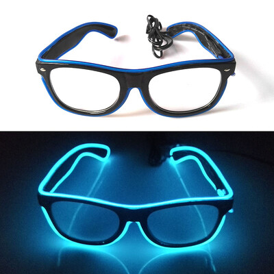 1PC Light Up LED Glasses Glow Γυαλιά ηλίου EL Wire Neon Glasses Glow in The Dark Supplies Neon Party Favors for Kids Adults