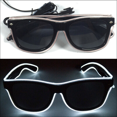 1PC Light Up LED Glasses Glow Γυαλιά ηλίου EL Wire Neon Glasses Glow in The Dark Supplies Neon Party Favors for Kids Adults