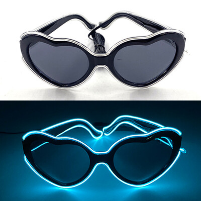 1PC Light Up LED Glasses Glow Γυαλιά ηλίου EL Wire Neon Glasses Glow in The Dark Supplies Neon Party Favors for Kids Adults