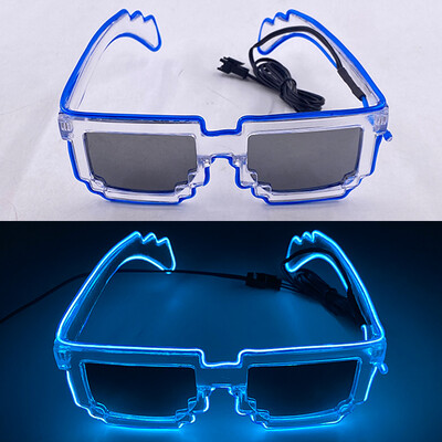 1PC Light Up LED Glasses Glow Γυαλιά ηλίου EL Wire Neon Glasses Glow in The Dark Supplies Neon Party Favors for Kids Adults