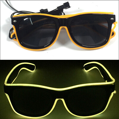 1PC Light Up LED Glasses Glow Γυαλιά ηλίου EL Wire Neon Glasses Glow in The Dark Supplies Neon Party Favors for Kids Adults