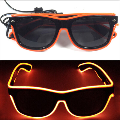 1PC Light Up LED Glasses Glow Γυαλιά ηλίου EL Wire Neon Glasses Glow in The Dark Supplies Neon Party Favors for Kids Adults