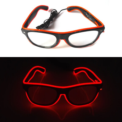 1PC Light Up LED Glasses Glow Γυαλιά ηλίου EL Wire Neon Glasses Glow in The Dark Supplies Neon Party Favors for Kids Adults