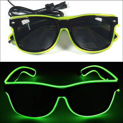 1PC Light Up LED Glasses Glow Γυαλιά ηλίου EL Wire Neon Glasses Glow in The Dark Supplies Neon Party Favors for Kids Adults