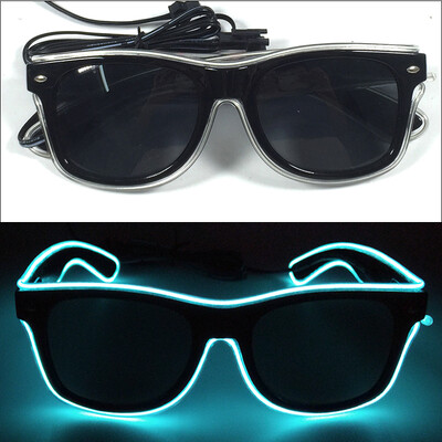 1PC Light Up LED Glasses Glow Γυαλιά ηλίου EL Wire Neon Glasses Glow in The Dark Supplies Neon Party Favors for Kids Adults