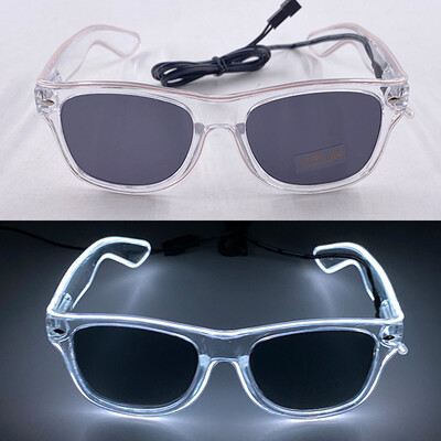 1PC Light Up LED Glasses Glow Γυαλιά ηλίου EL Wire Neon Glasses Glow in The Dark Supplies Neon Party Favors for Kids Adults