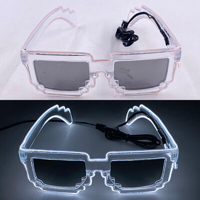 1PC Light Up LED Glasses Glow Γυαλιά ηλίου EL Wire Neon Glasses Glow in The Dark Supplies Neon Party Favors for Kids Adults
