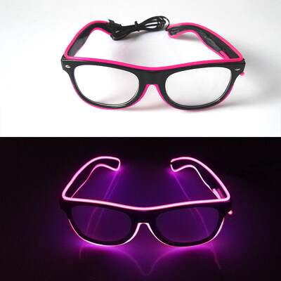 1PC Light Up LED Glasses Glow Γυαλιά ηλίου EL Wire Neon Glasses Glow in The Dark Supplies Neon Party Favors for Kids Adults