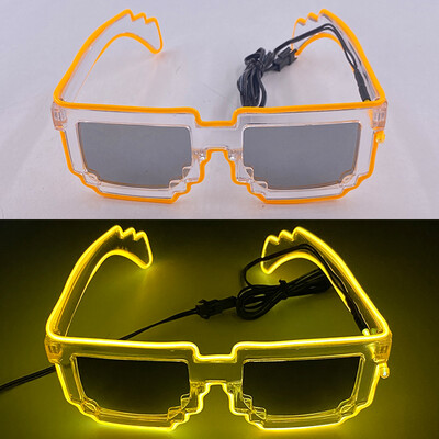 1PC Light Up LED Glasses Glow Γυαλιά ηλίου EL Wire Neon Glasses Glow in The Dark Supplies Neon Party Favors for Kids Adults