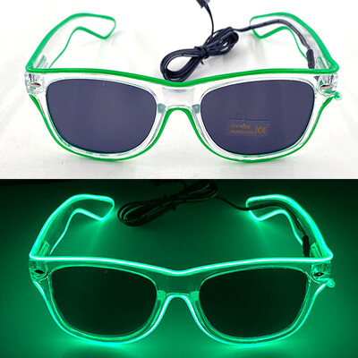 1PC Light Up LED Glasses Glow Γυαλιά ηλίου EL Wire Neon Glasses Glow in The Dark Supplies Neon Party Favors for Kids Adults