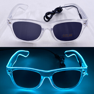 1PC Light Up LED Glasses Glow Γυαλιά ηλίου EL Wire Neon Glasses Glow in The Dark Supplies Neon Party Favors for Kids Adults