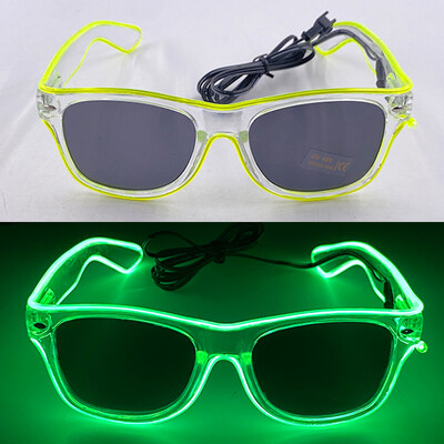 1PC Light Up LED Glasses Glow Γυαλιά ηλίου EL Wire Neon Glasses Glow in The Dark Supplies Neon Party Favors for Kids Adults