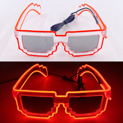 1PC Light Up LED Glasses Glow Γυαλιά ηλίου EL Wire Neon Glasses Glow in The Dark Supplies Neon Party Favors for Kids Adults