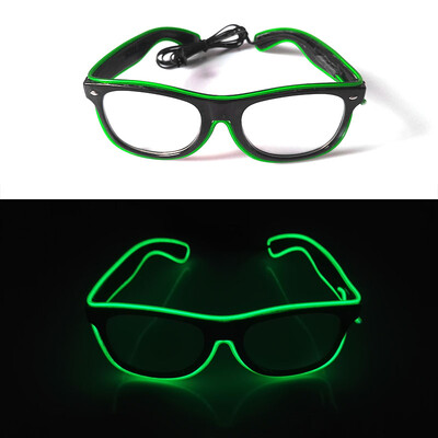 1PC Light Up LED Glasses Glow Γυαλιά ηλίου EL Wire Neon Glasses Glow in The Dark Supplies Neon Party Favors for Kids Adults