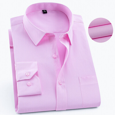 Plus Large Size 8XL 7XL 6XL Ανδρικό επαγγελματικό πουκάμισο μακρυμάνικο άνοιξη φθινόπωρο Social μονόχρωμο γαμήλιο πάρτι Λευκά πουκάμισα