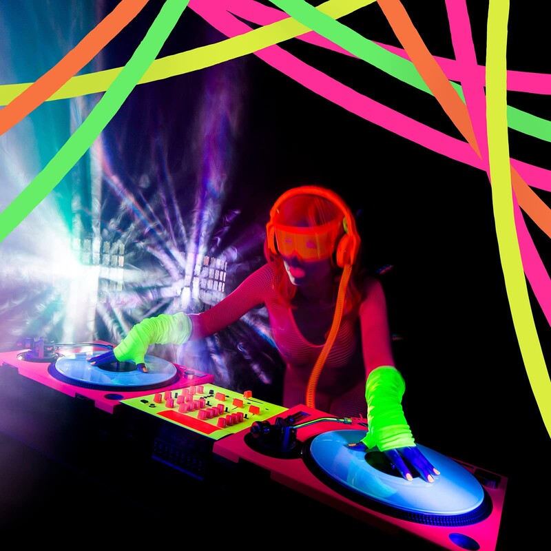 25M 4,5 cm UV šviečianti juosta Neoniniai vakarėlio lipdukai Šviečiantys vakarėlio reikmenys Vestuvių gimtadienio fiesta vakarėliui