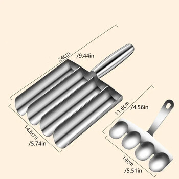 1PC 1/2/3/4Slot 304 Inox Steel Meatball Maker Home To Do Fish Ball Shrimp Sliding Mold Rice Ball Meat Dish Scoop