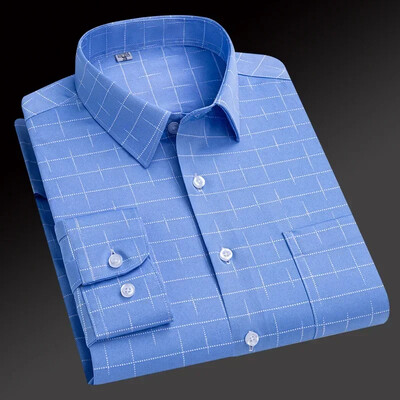 2024-es új divat, alkalmi férfi függőleges csíkos ing sztreccs ing üzleti temperamentum hosszú ujjú ingpasztell gombos ing,