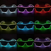 Rave Bar helendavad prillid heleda neoonpeodekooriga LED päikeseprillid meestele naistele sünnipäevaks helendavad prillid festivalitarbed