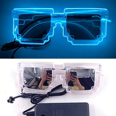 Rave Bar helendavad prillid heleda neoonpeodekooriga LED päikeseprillid meestele naistele sünnipäevaks helendavad prillid festivalitarbed