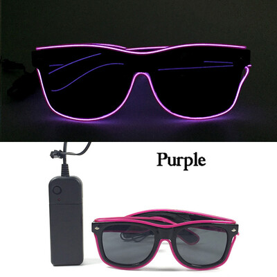 Rave Bar helendavad prillid heleda neoonpeodekooriga LED päikeseprillid meestele naistele sünnipäevaks helendavad prillid festivalitarbed