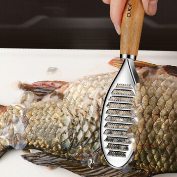 Fish Scaler Scraping Tool Deteezers Remover for Skin Cleaner Ξύστρα από ανοξείδωτο χάλυβα Βούρτσα καθαρισμού κουζίνας Gadget Peeler