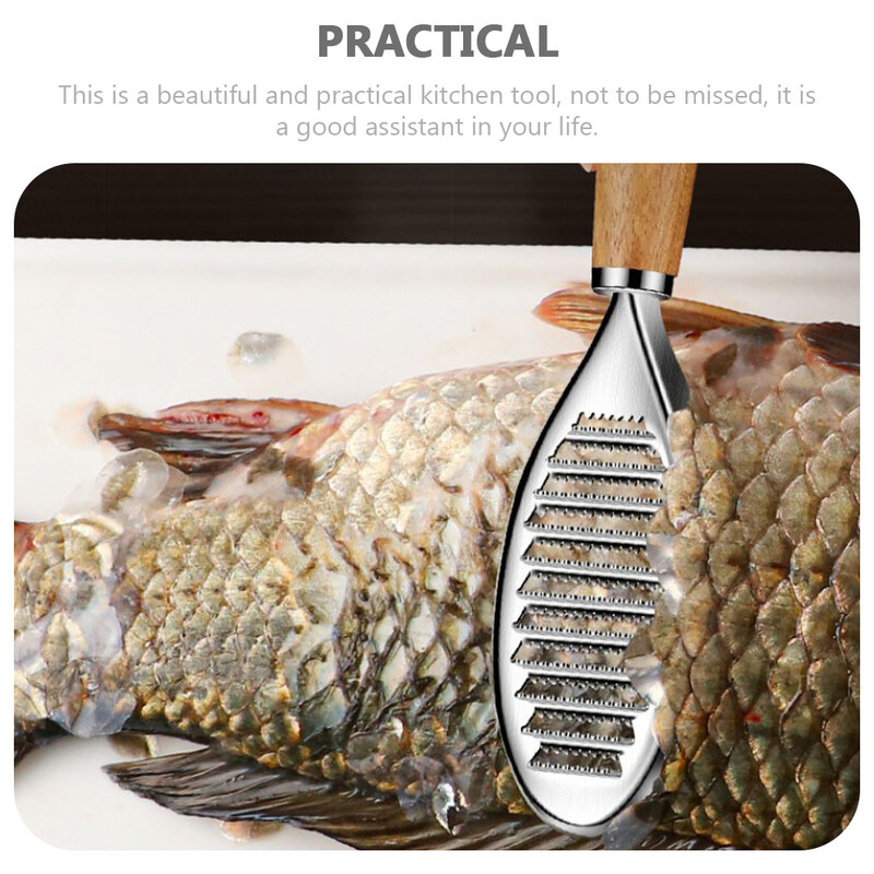 Fish Scaler skrāpēšanas instrumenta pincetes noņemšanas līdzeklis ādas tīrītājam nerūsējošā tērauda skrāpju tīrīšanas birste virtuves sīkrīku mizotājs