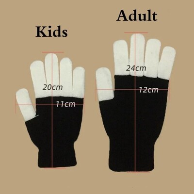 Nauja spalvinga pirštu švytinti pirštinė vaikams suaugusiems LED šviesa mirksinčios stebuklingos pirštinės Pirštinės Vakarėlio dekoravimas Helovino apšvietimo dekoras