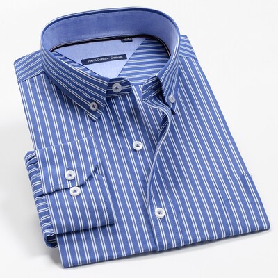7XL 8XL 9XL 10XL 12XL Ανδρικό καρό πουκάμισο Κομψό, Κλασικό, Επαγγελματικό, άνετο μακρυμάνικο πουκάμισο από 100% βαμβάκι