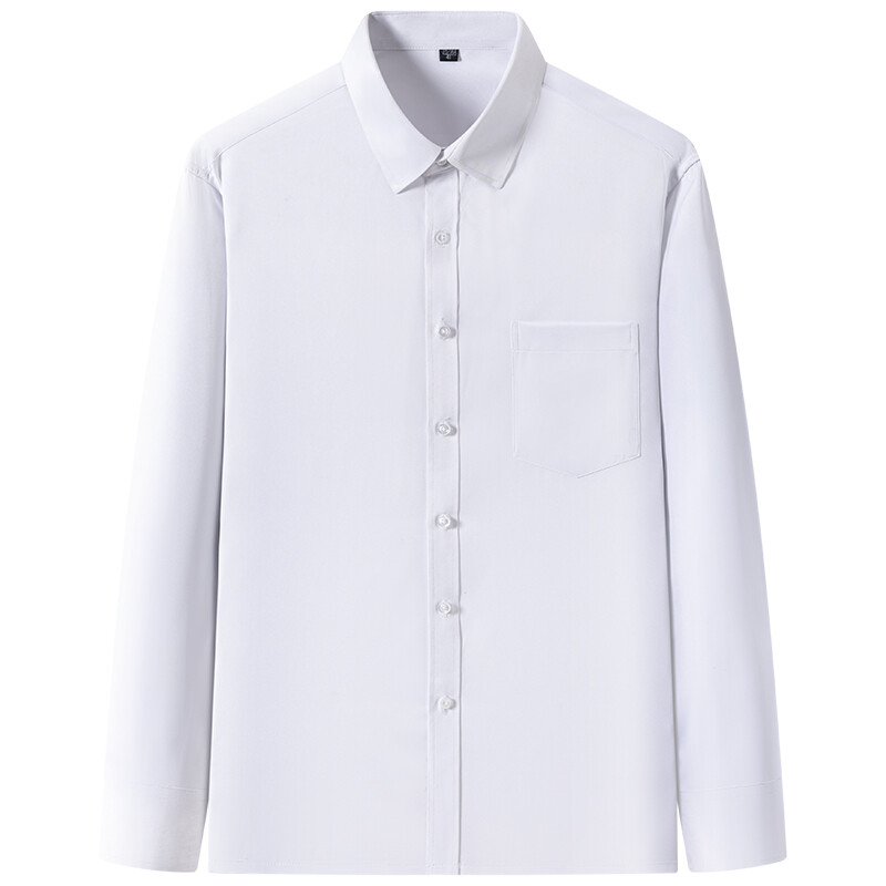 Új rugalmasság ránctalanító férfi ingek hosszú ujjú ruha ingek férfiaknak Slim Fit Camisa Social Business blúz fehér ing