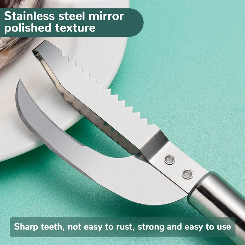 Žuvies skalavimo peilis nerūdijančio plieno daugiafunkcis žuvų žvynų skalavimo peilis Valymo krevečių skustuvas Virtuvės įrankiai Žuvies nuosėdų šalinimo priemonė